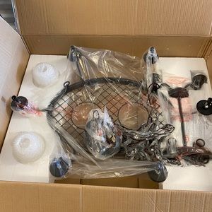 Kenroy Home pot rack with lights